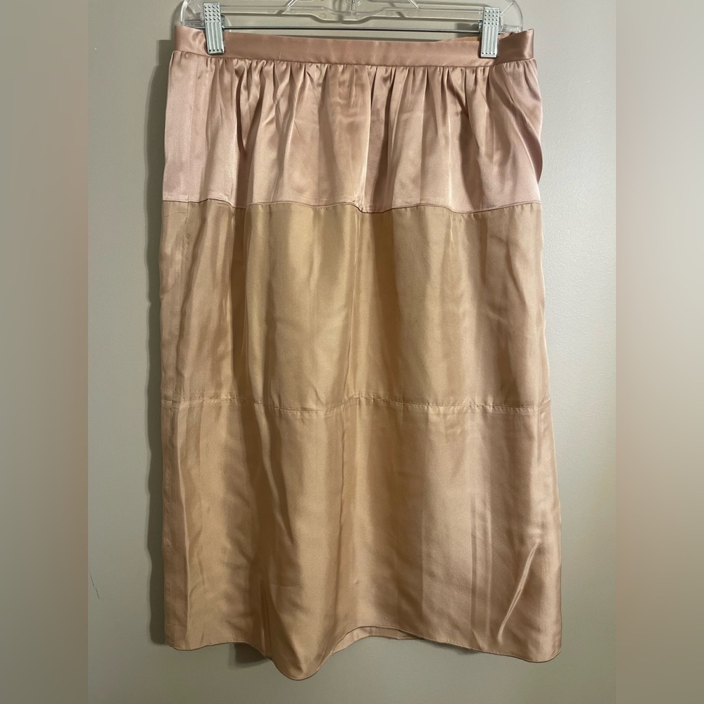 Rag & Bone Maria silk skirt in the Rugby Tan color - Picture 3 of 7